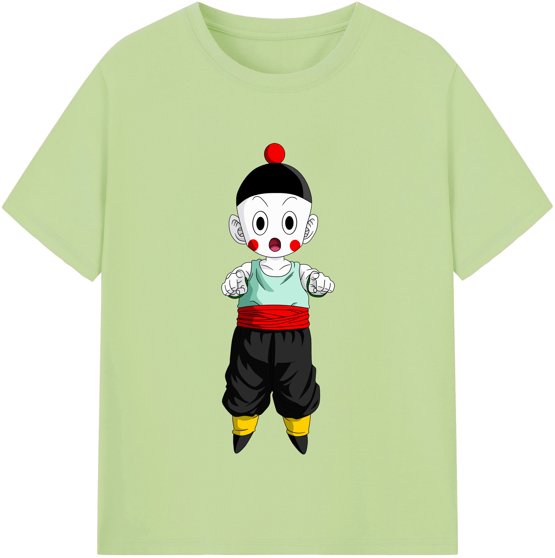 （画像用） ドラゴンボール 餃子（チャオズ）DRAGON BALL Chaoz 綿100％半袖Tシャツ（フロントプリント）
